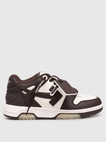 Шкіряні кросівки Out Of Office Off-white коричневі