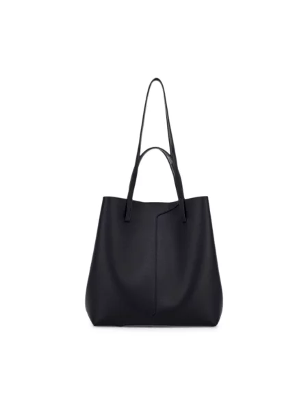 Shopperka Emporio Armani skórzana czarna