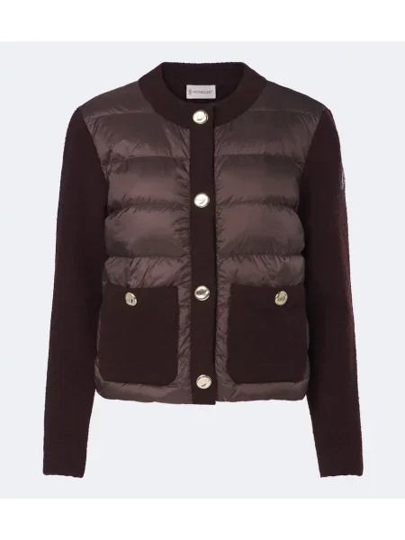 Cardigan Moncler de lână maro