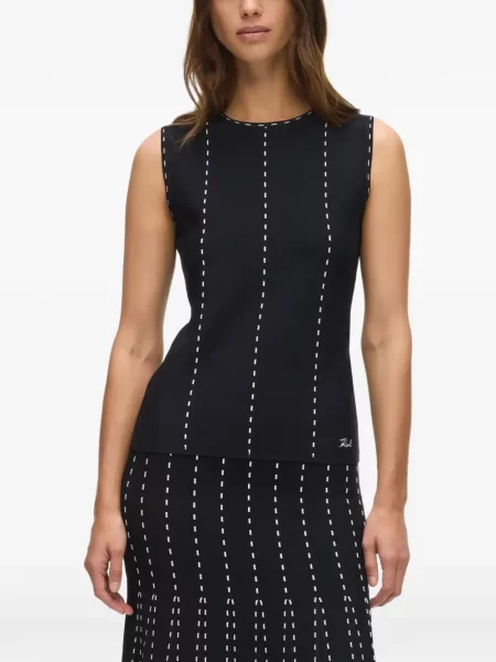 Top Karl Lagerfeld fără mâneci negru