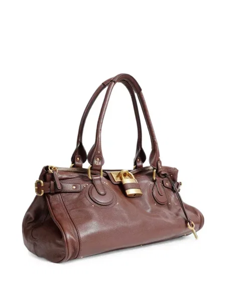 Geantă shopper Chloé din piele maro