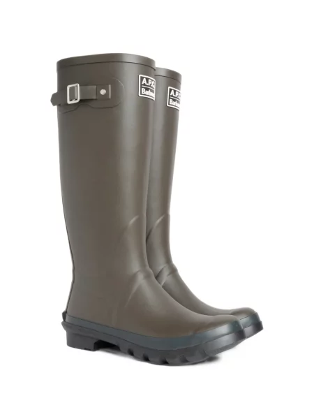 Botine Barbour cu cataramă cu autograf verde