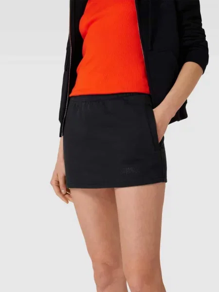 Spódnica mini z wyhaftowanym logo Vetements czarna