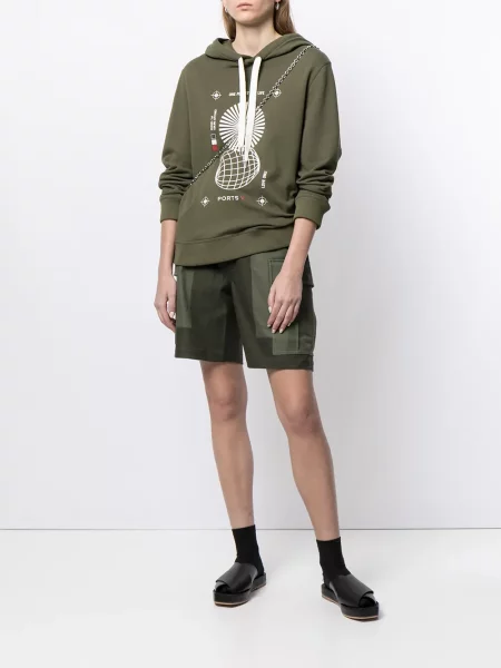 Bluza z kapturem Ports V z kapturem z nadrukiem zielona