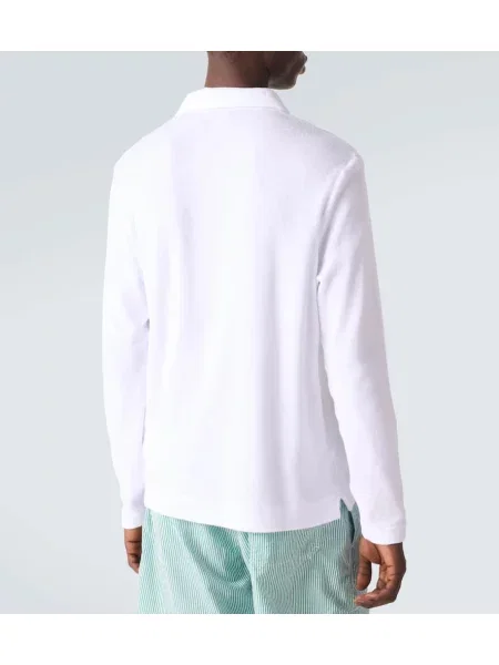 Polo Fedeli din material terry alb