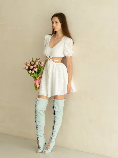 Платье мини Shape Of Angel белое