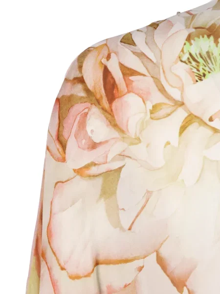 Rochie Clips cu paiete cu model floral verde