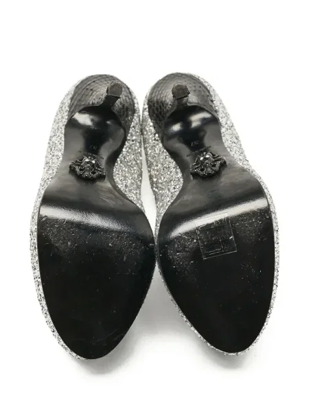 Pantofi cu toc Philipp Plein argintiu