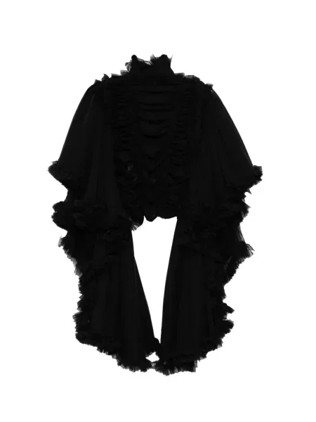 Geacă Noir Kei Ninomiya cu volane negru