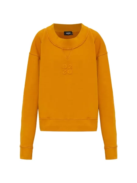 Hanorac Dsquared2 cu broderie portocaliu