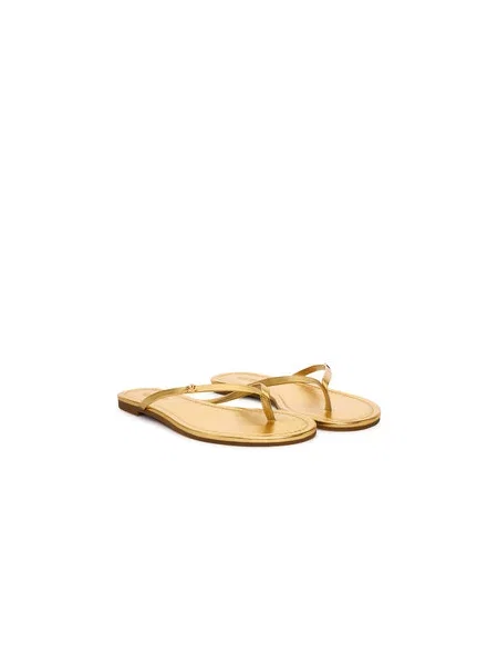 Lauren Ralph Lauren usnjene japonke Raquel zlata