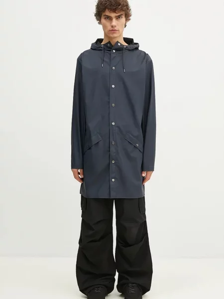 Bunda Rains Long Jacket navy tmavě modrá
