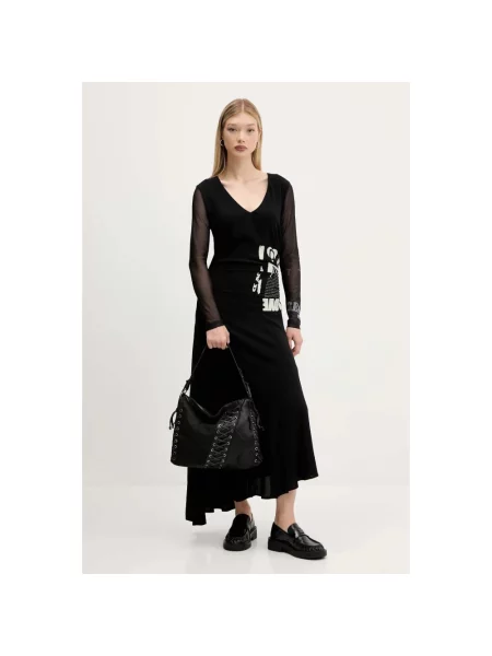 Sukienka maxi Desigual czarna