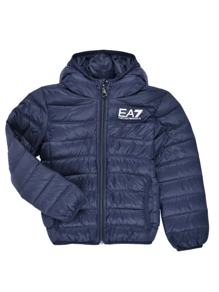 Geacă cu puf copii Emporio Armani Ea7 albastru