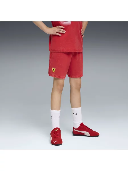 PUMA Młodzieżowe szorty dresowe Scuderia Ferrari Sportswear Akcesoria czerwony