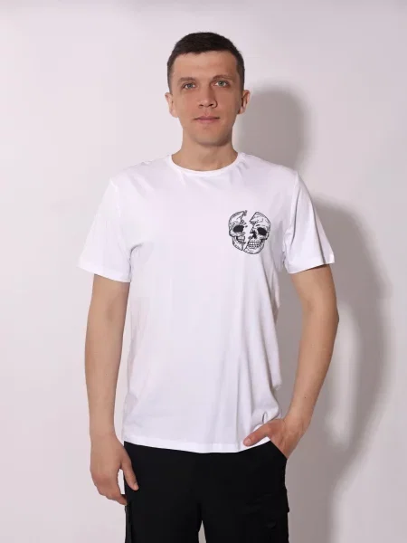 Футболка BEKI віскоза/поліестер білий