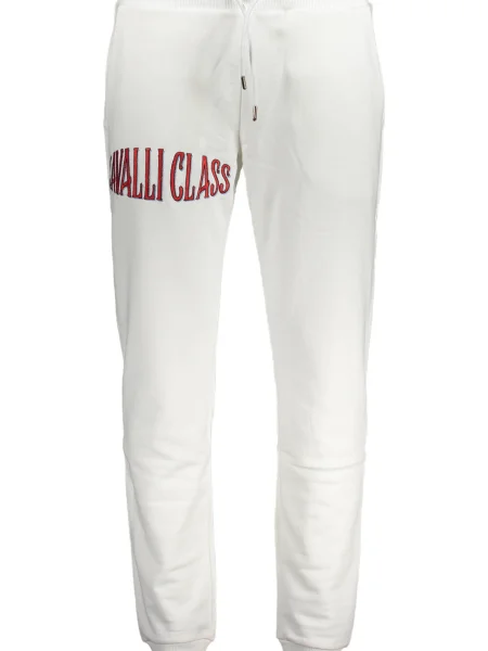 Pantaloni Cavalli Class alb