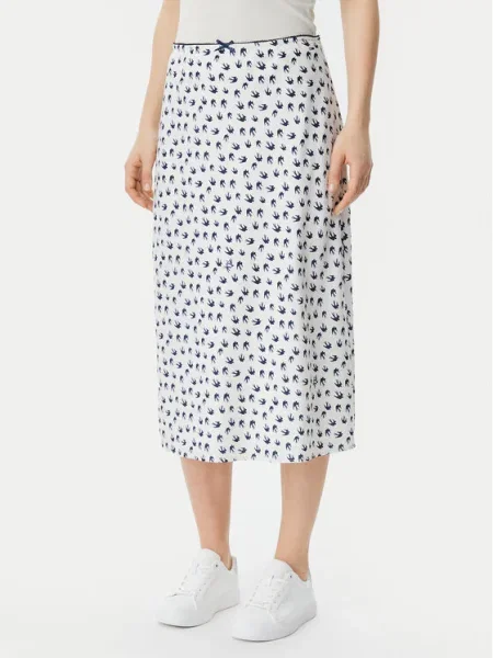 Tommy Jeans fustă midi drept bej