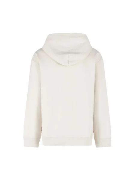Bluza z kapturem Mm6 Maison Margiela z kapturem z logo beżowa