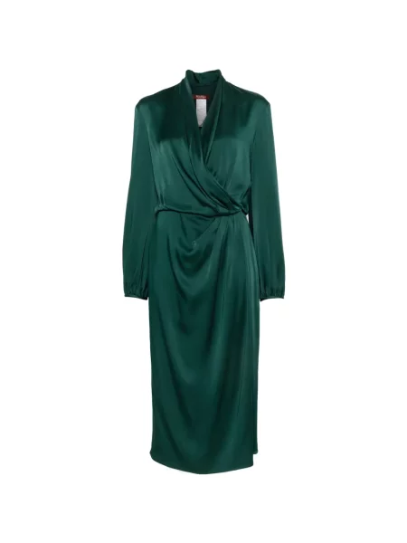 Zavinovací midi šaty Max Mara zelené