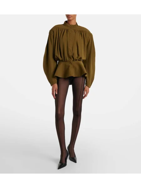 Dresuri Mugler transparente din tul negru