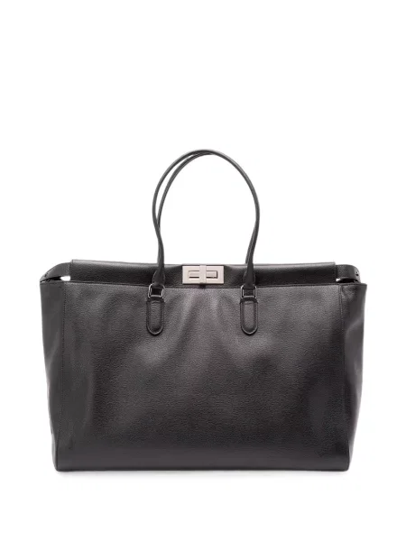Geantă Fendi Peekaboo din piele negru