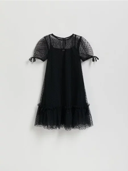 Reserved Сукня в горошок чорний