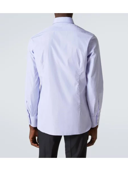 Cămașă Tom Ford din poplin albastru
