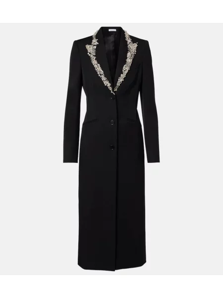 Volneni plašč Mcqueen črna