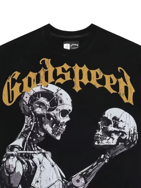 Tricou Godspeed cu imagine negru