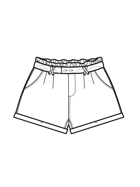 Pantaloni scurți Marisse alb