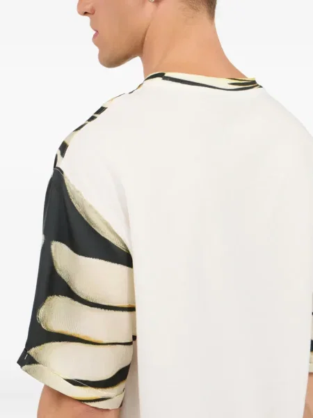 Tricou Roberto Cavalli cu imagine alb