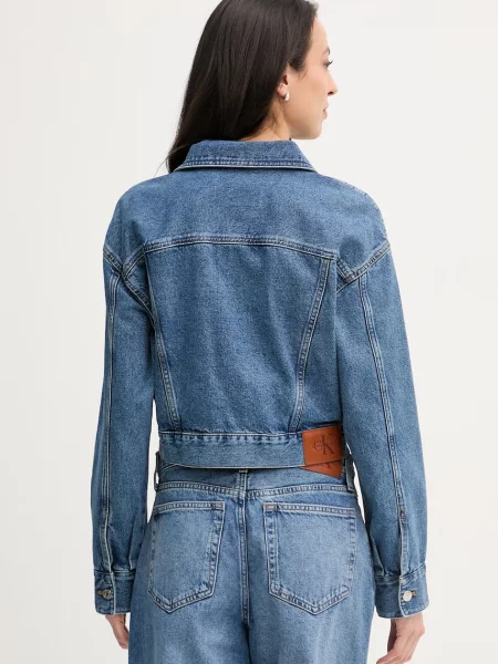 Calvin Klein Jeans kurtka przejściowa jeansowa niebieska