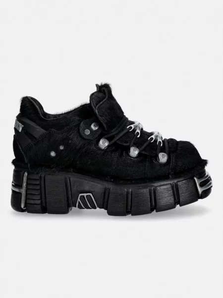 Замшеві кросівки New Rock PELO NEGRO TOWER NEGRO ACERO + lateral + p