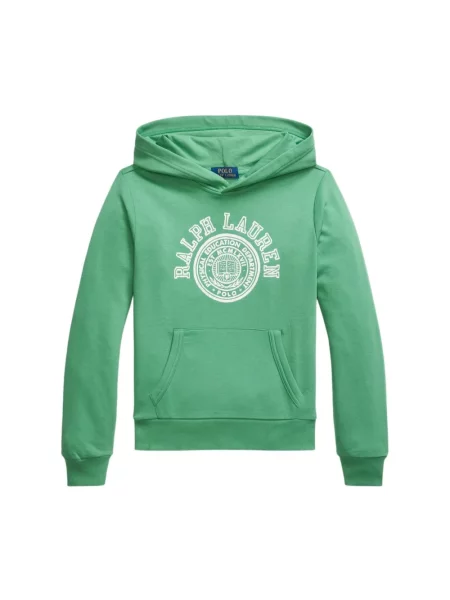 Bluza z kapturem Polo Ralph Lauren z kapturem klasyczna zielona
