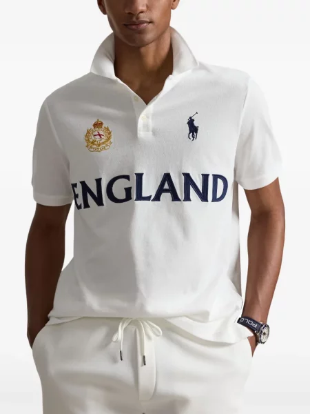 Πλεκτό polo Polo Ralph Lauren με σχέδιο με λαιμόκοψη v πράσινο