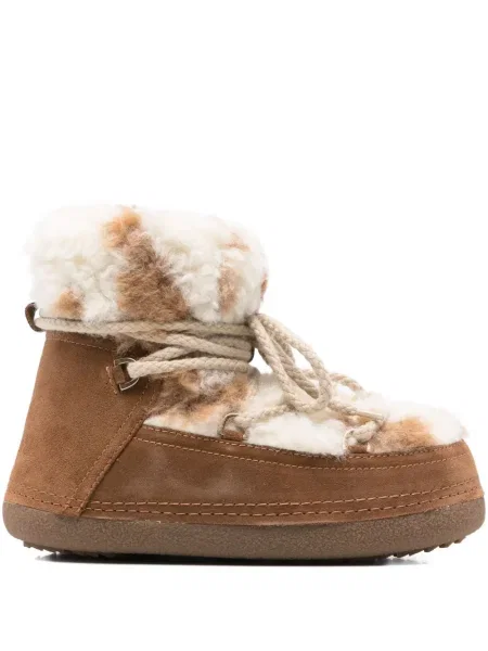 Medvjedić gležnjače Inuikii s vezicama s čipkom smeđa