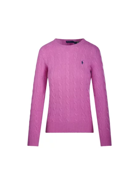 Dzianinowy sweter Ralph Lauren różowy
