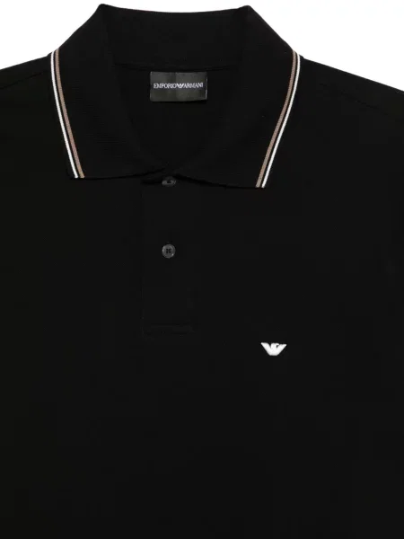 Polo Emporio Armani cu autograf negru