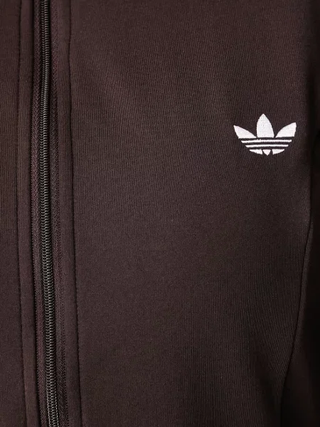 Суичър с цип Adidas Originals кафяво