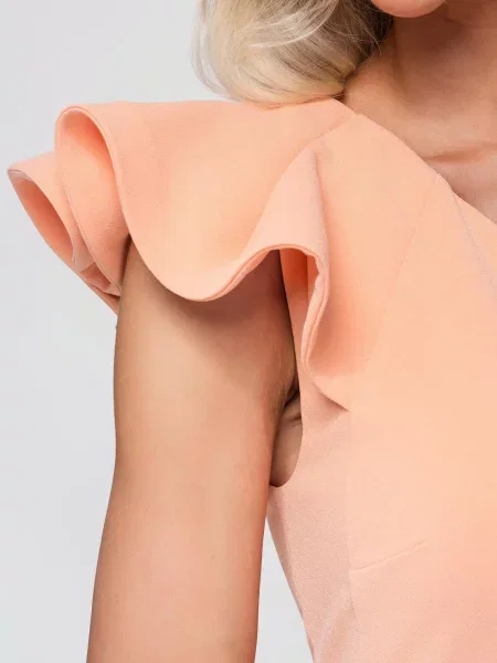 Elegantna koktejl obleka Edoti oranžna