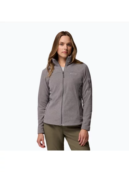 Bluză fleece pentru femei Columbia Fast Trek II city grey heather/city grey gri