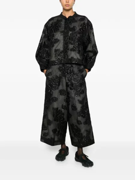 Geacă Psophia cu model floral negru
