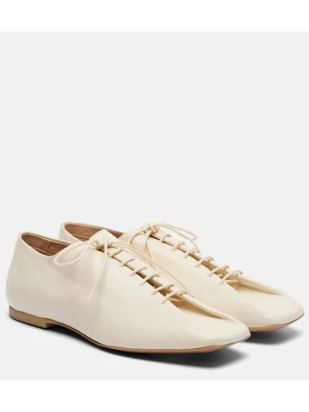 Pantofi derby Lemaire din piele alb