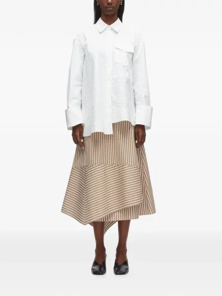 Cămașă 3.1 Phillip Lim asimetrică alb