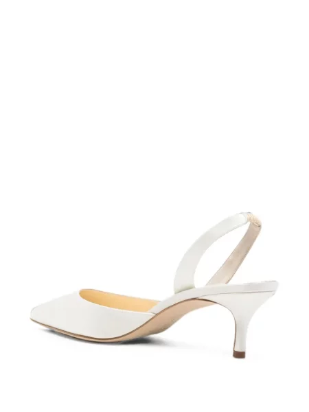 Pantofi cu toc Manolo Blahnik slingback alb