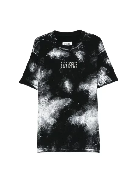 Koszulka Mm6 Maison Margiela z dżerseju czarna