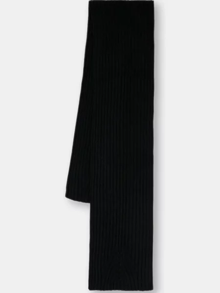 Шерстяной однотонный шарф United Colors Of Benetton черный