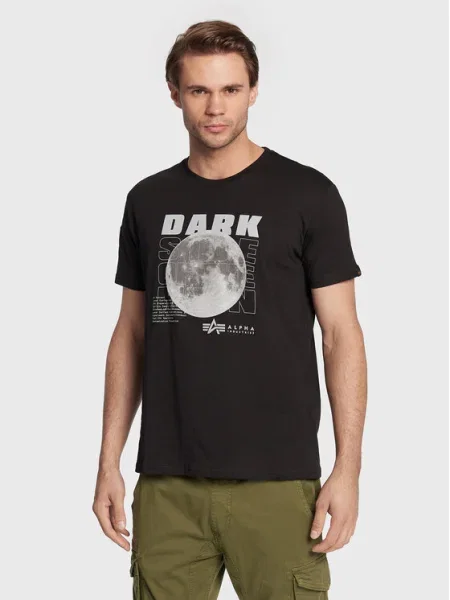 Alpha Industries férfi Dark Side / fényvisszaverő póló. Méret: L fekete