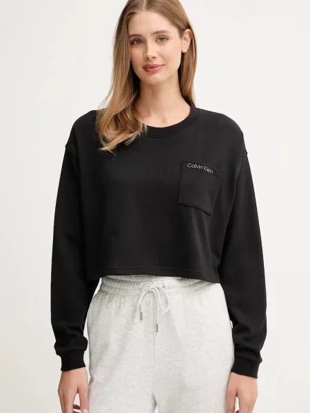 Calvin Klein Koszulka Rekreacyjna Logo Cotton Jersey schwarz czarna